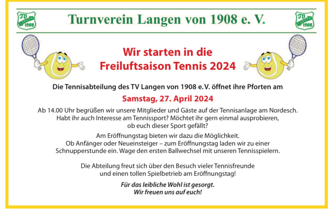2024 Freiluftsaison Tennis